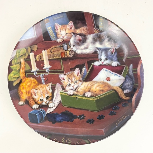 Vintage “Study Break ” Litter Rascals Collectors Plate - Picture 7 of 7